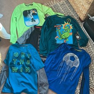 Bundle of 5 long sleeve shirts stay dri material size 10-12